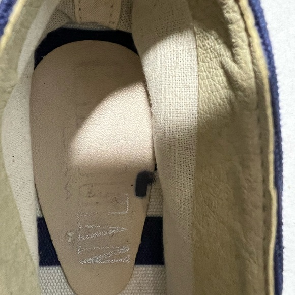 Clara Duran Striped Navy White Espadrilles Size 37 made in Spain canvas - Picture 10 of 10